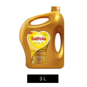 Saffola Gold Power of 3 Refined Blended Cooking Oil (3l)