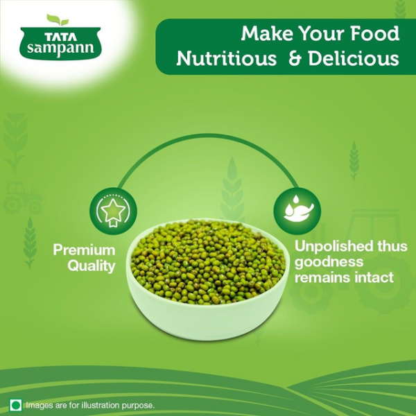 Tata Sampann Unpolished Green Moong (Sabut) Whole Dal - Image 3