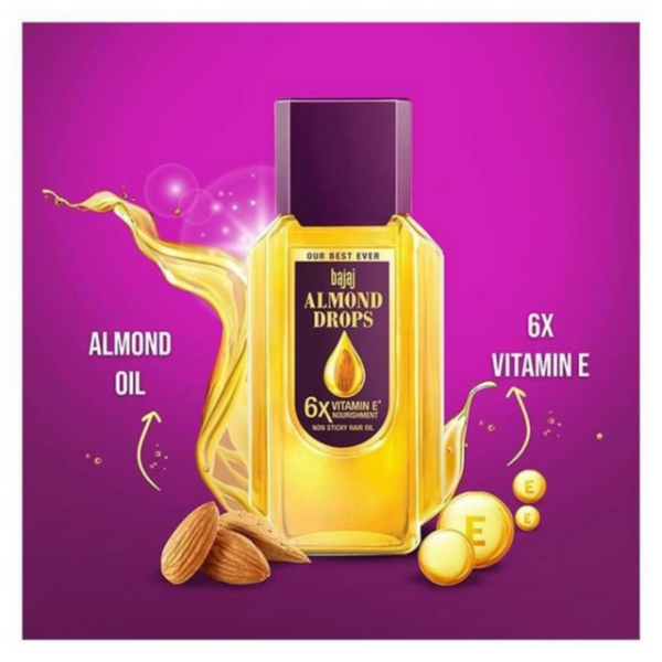 Bajaj Almond Drops Non Sticky Almond Hair Oil 190 ml - Image 5