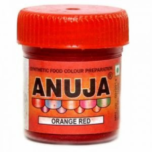 anuja synthetic food colour preparation orange red 10g